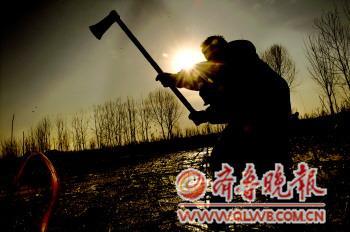 清晨开始破冰。