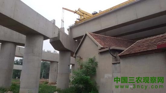 查树芹的家被圈在铁路桥洞中。采访对象供图