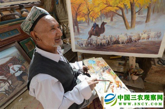 (社会)(1)农民画家阿卜力克木追梦六十载